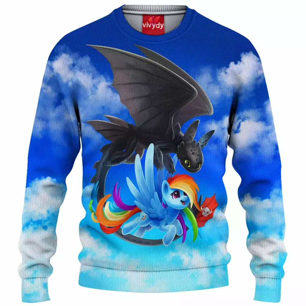 Toothless And Pony Knitted Sweater