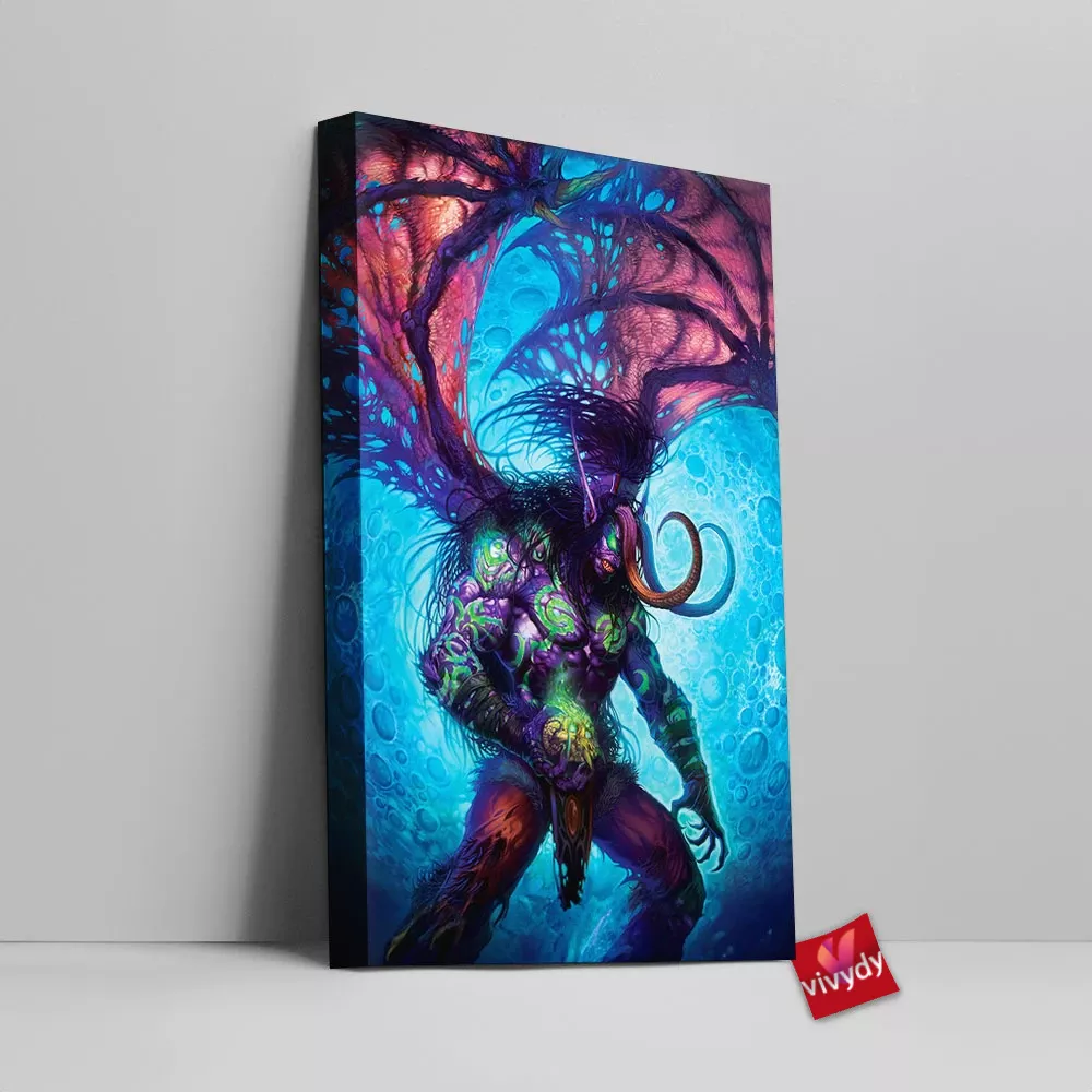 Demon Hunter Illidan Canvas Wall Art