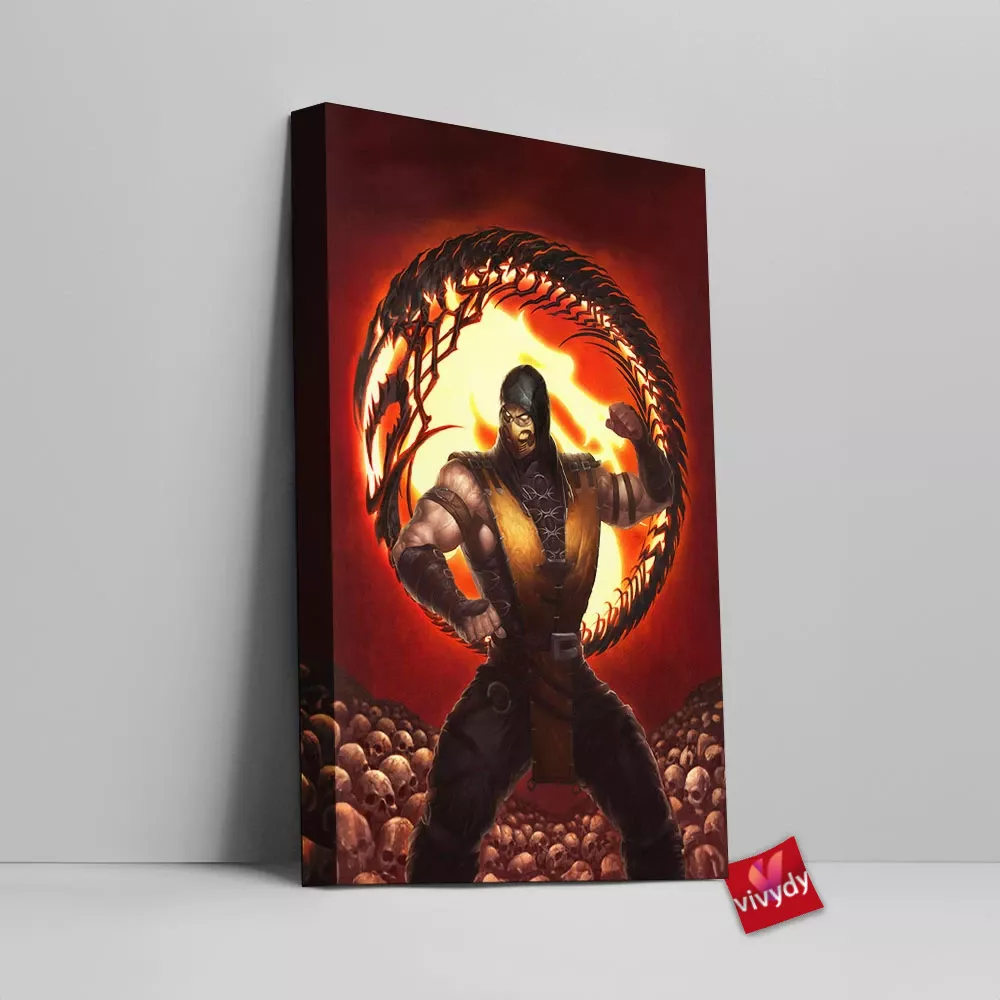 Scorpion Mortal Kombat Canvas Wall Art