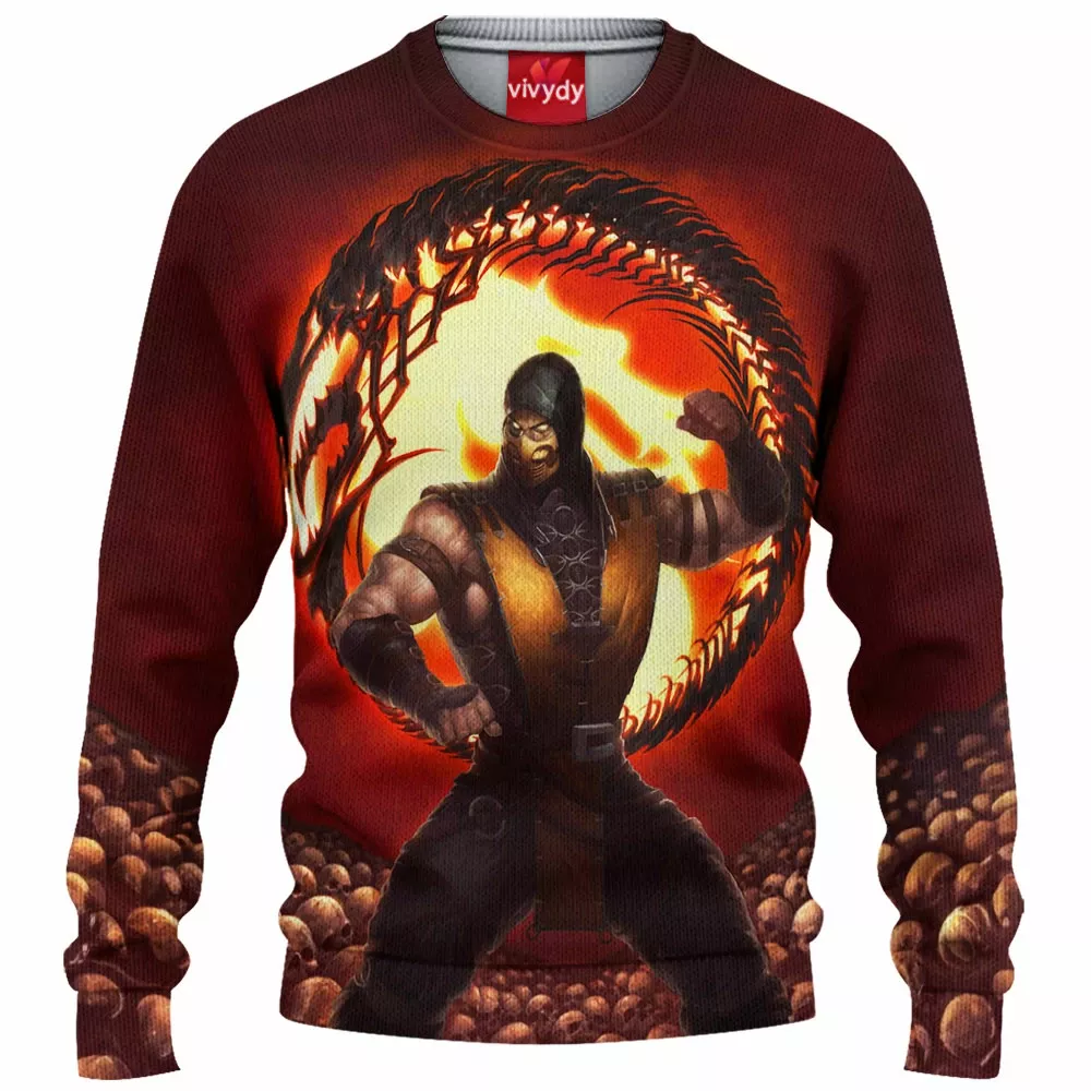 Scorpion Mortal Kombat Knitted Sweater