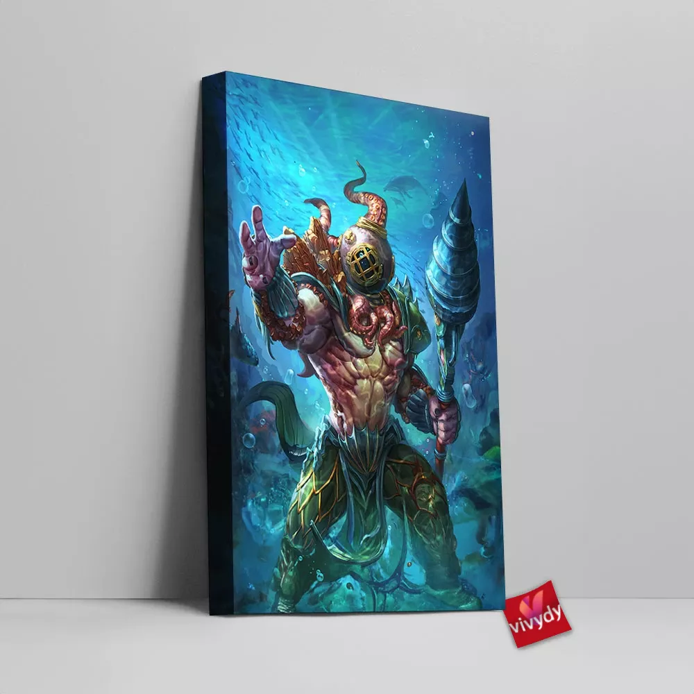 Smite Poseidon Canvas Wall Art