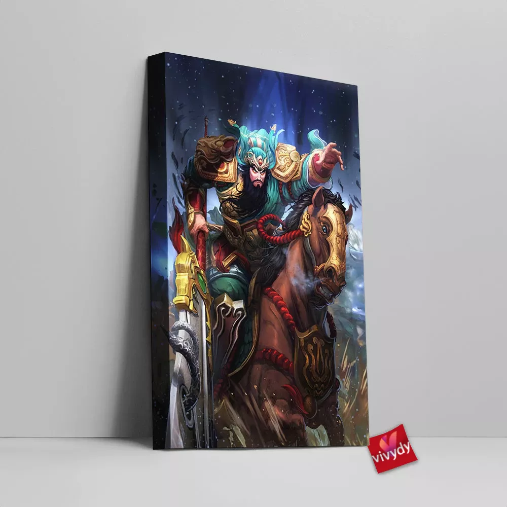 Smite Guan Yu Canvas Wall Art