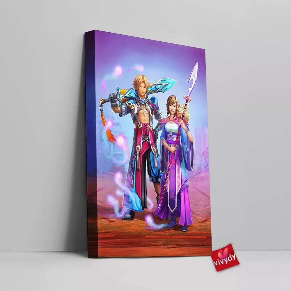 Ffx Tidus And Yuna Canvas Wall Art