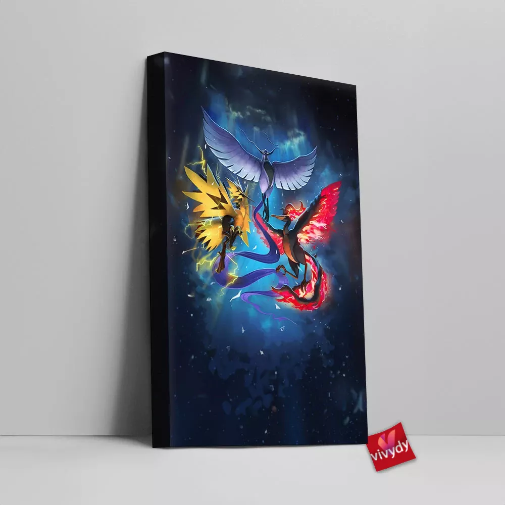 Articuno Zapdos Moltres Canvas Wall Art