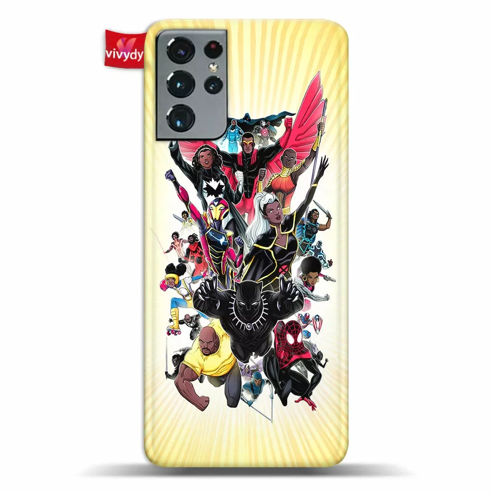 Black Superheroes Of The Comic Universe Phone Case Samsung