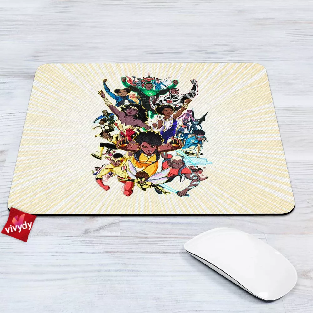 Black Superheroes Of The Comic Mouse Pad