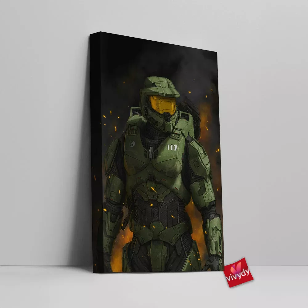 Halo Master Chief Canvas Wall Art