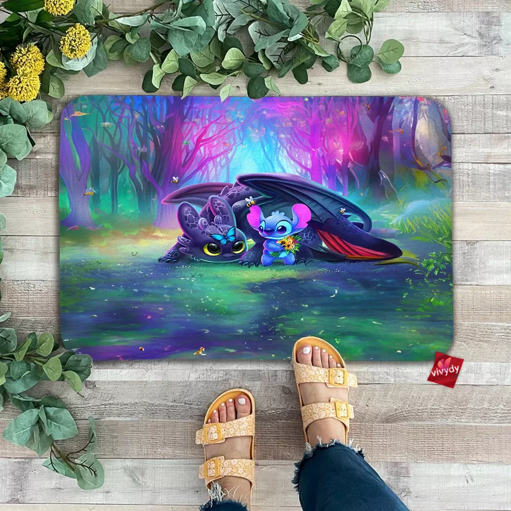 Toothless And Stitch Doormat