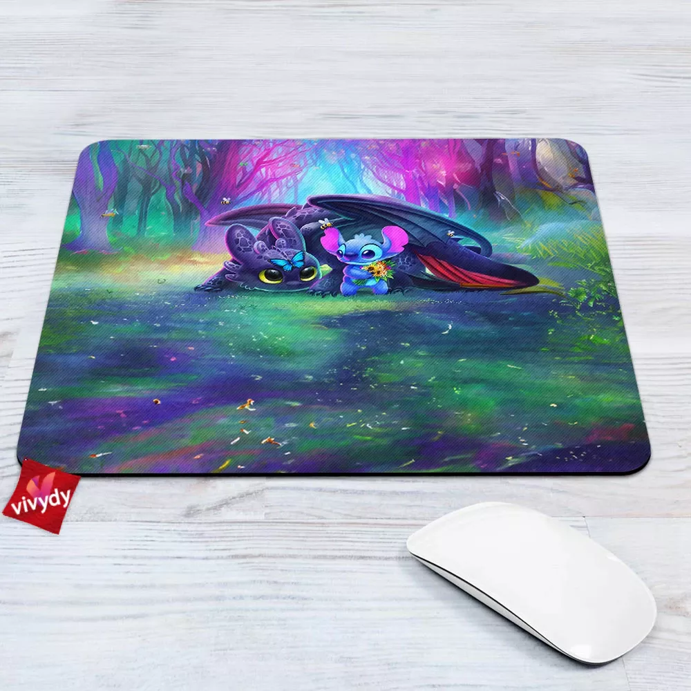 Toothless And Stitch Mouse Pad