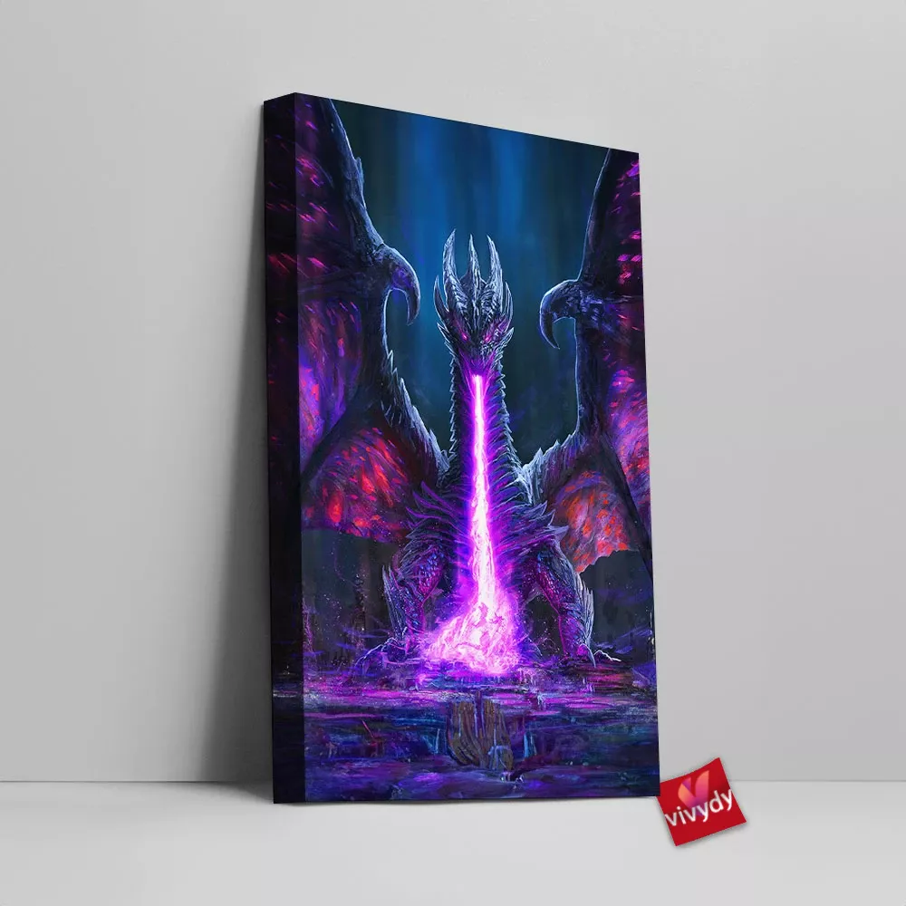 Black Dragon Canvas Wall Art