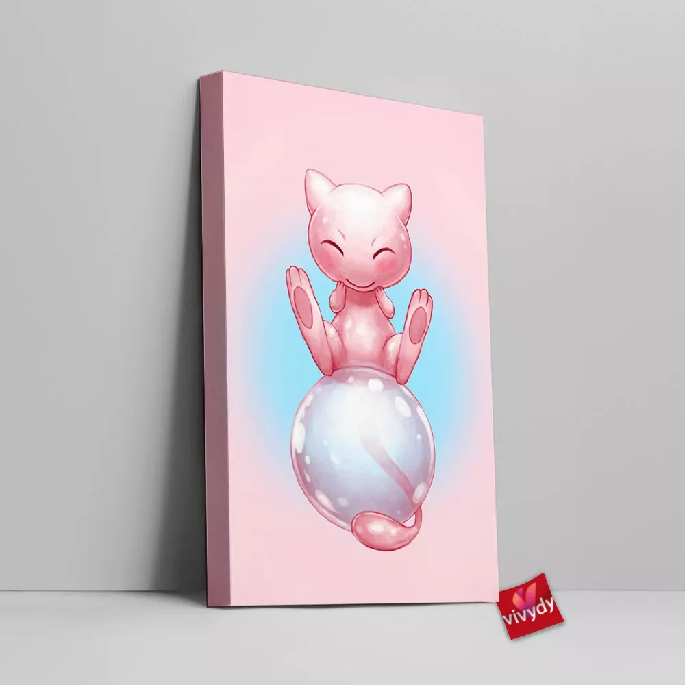 Mew Pokemon Canvas Wall Art