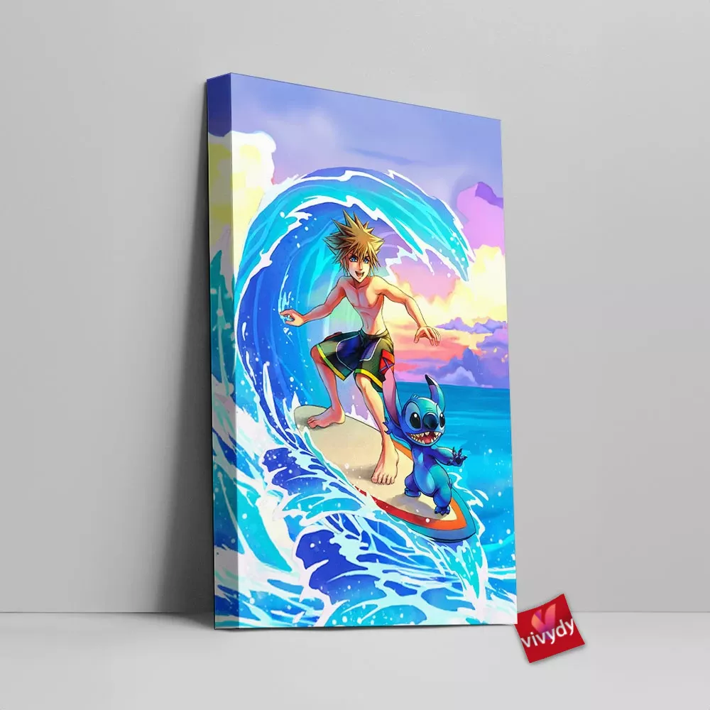 Sora and stitch Canvas Wall Art