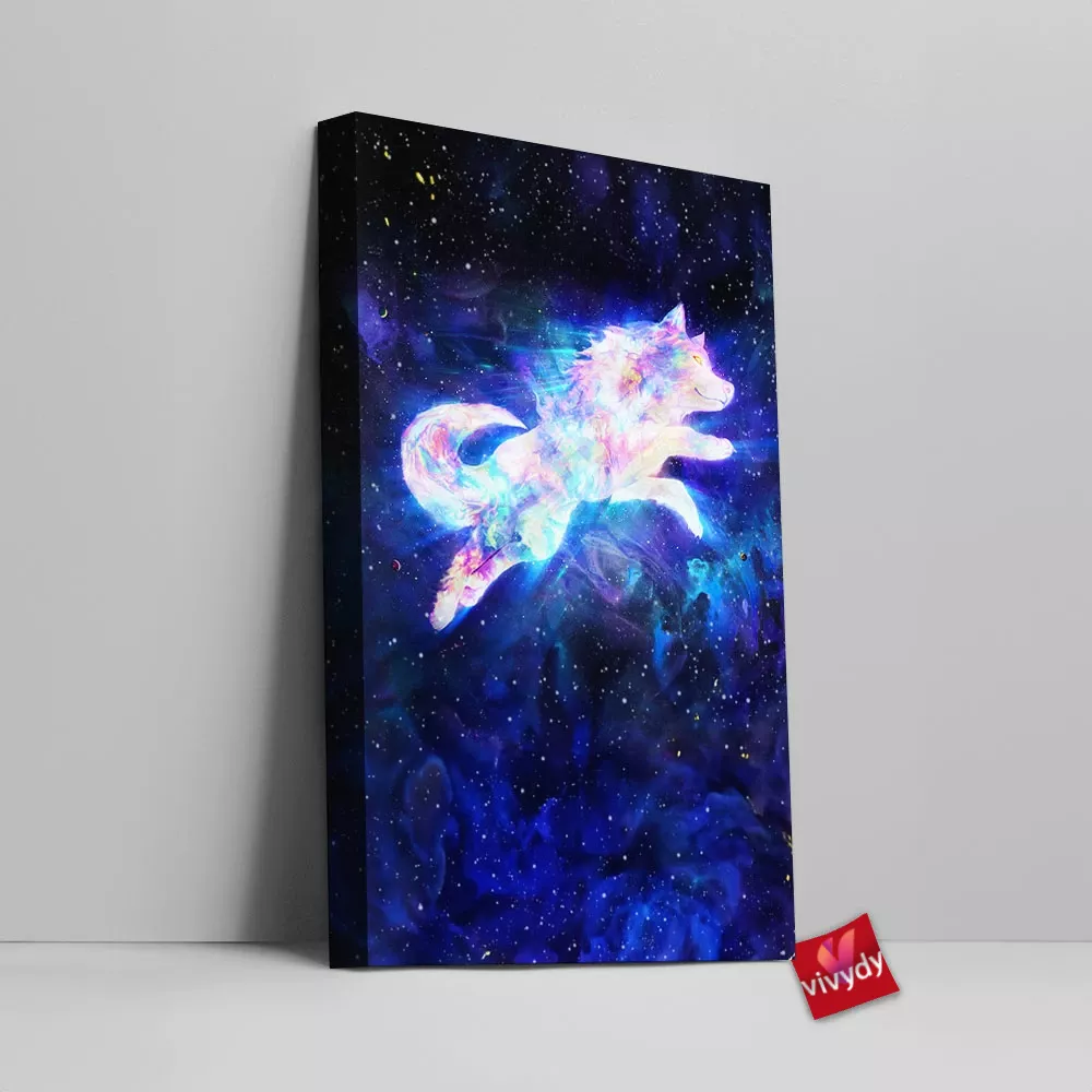 SPACE WOLF SPIRIT Canvas Wall Art