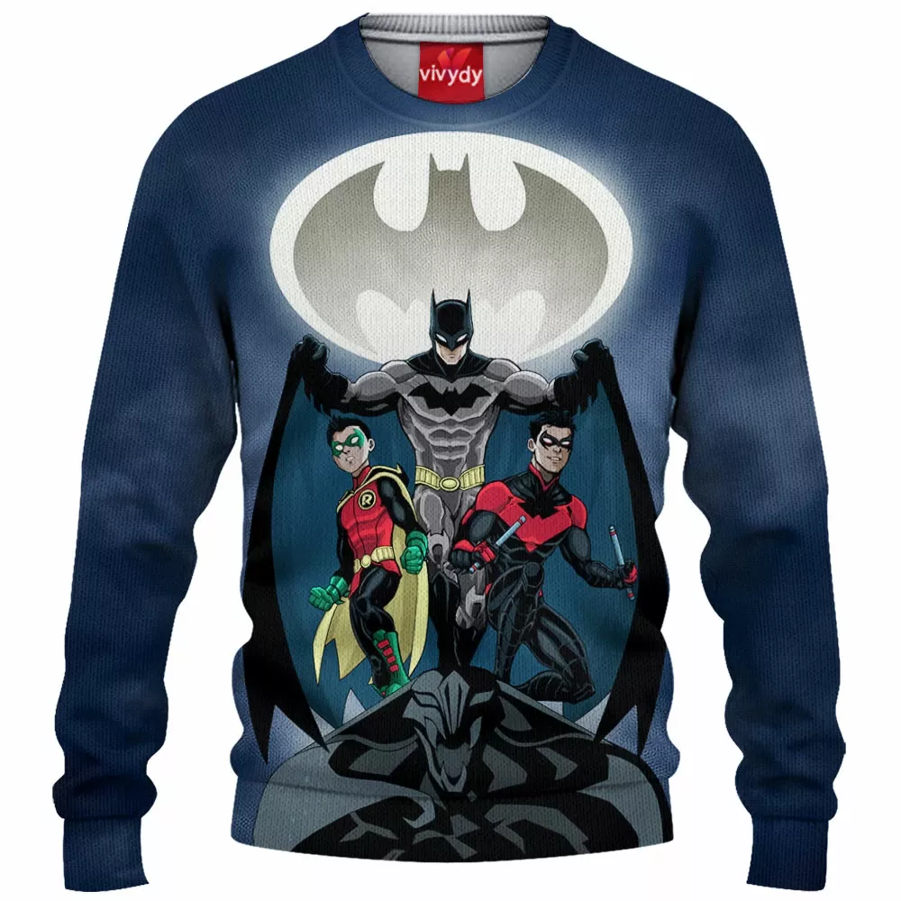 Batman and Robin Knitted Sweater