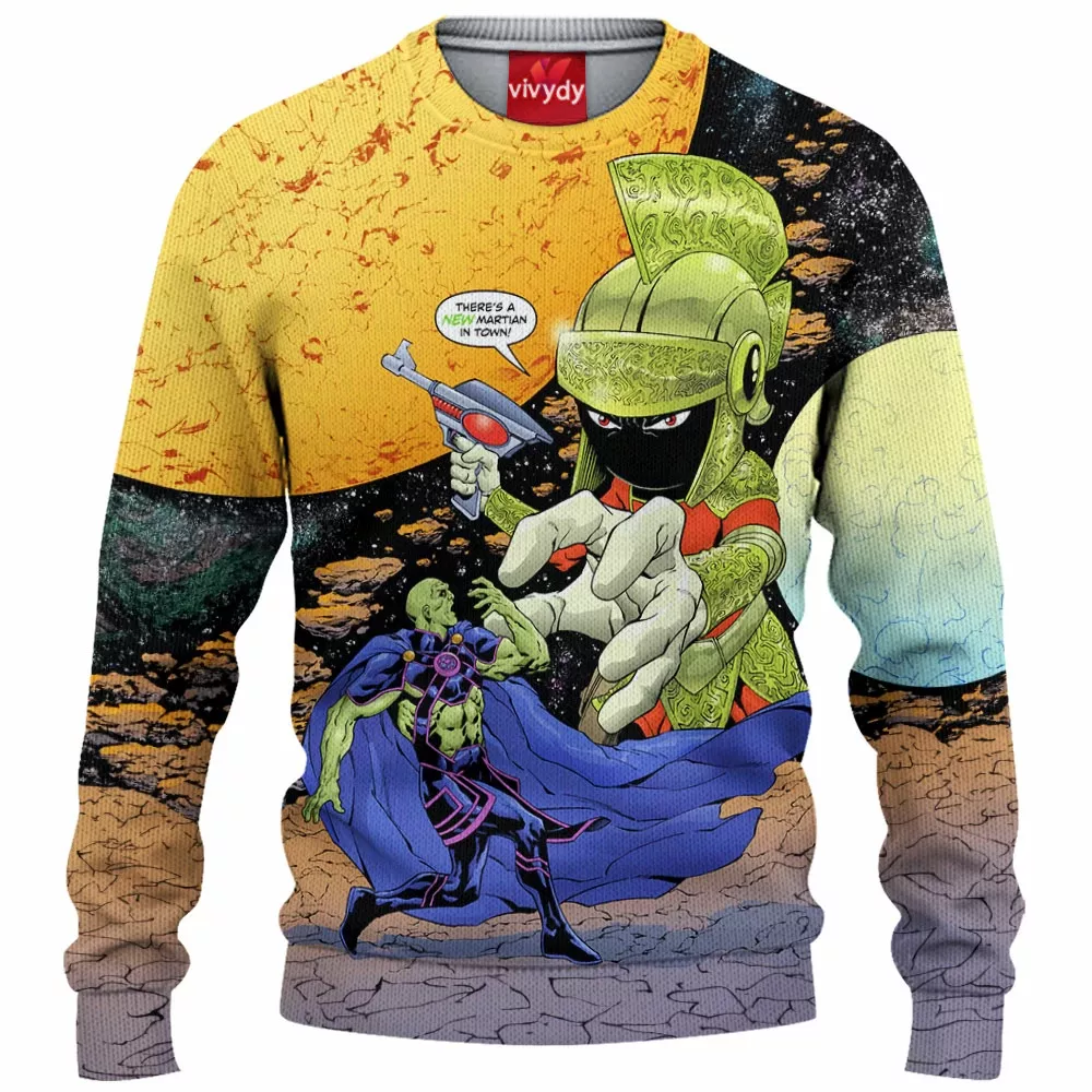 Martian Manhunter vs Marvin the Martian Knitted Sweater