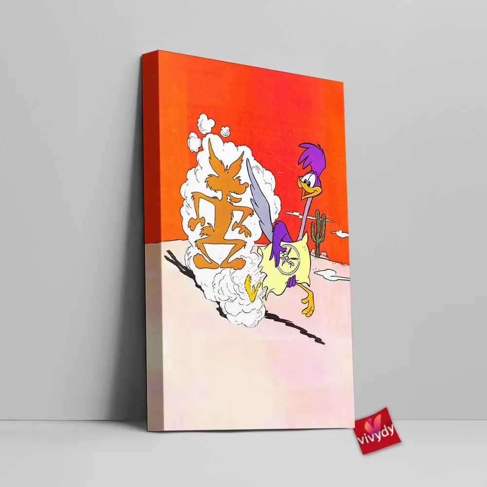 Wile E. Coyote and the Road Runner Canvas Wall Art