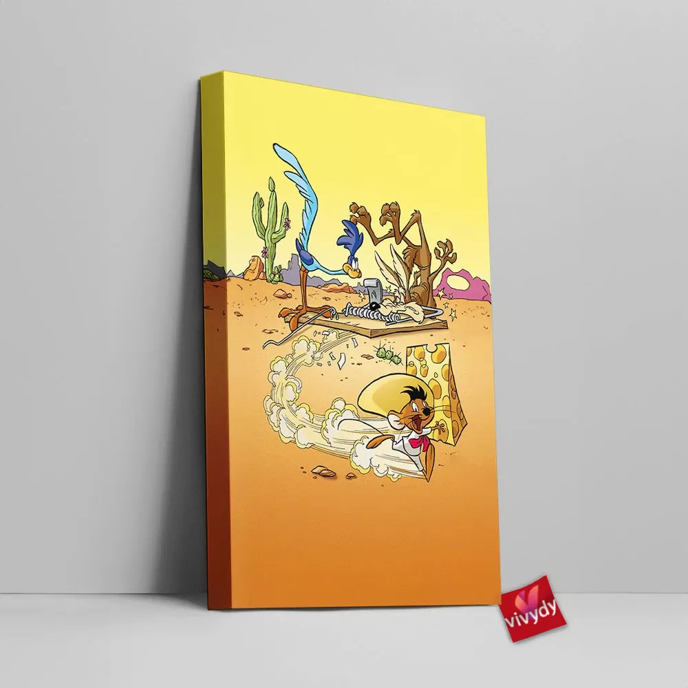 Wile E. Coyote and the Road Runner Canvas Wall Art