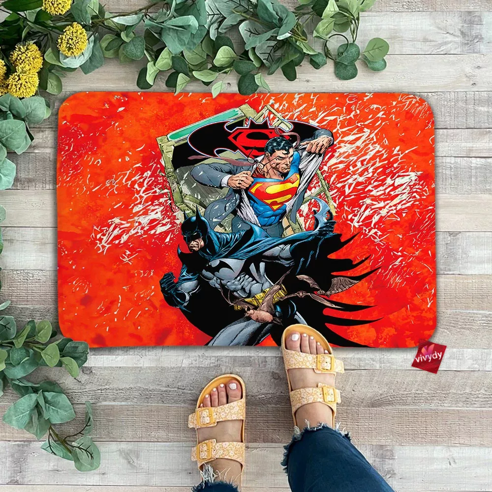 Superman Batman Doormat