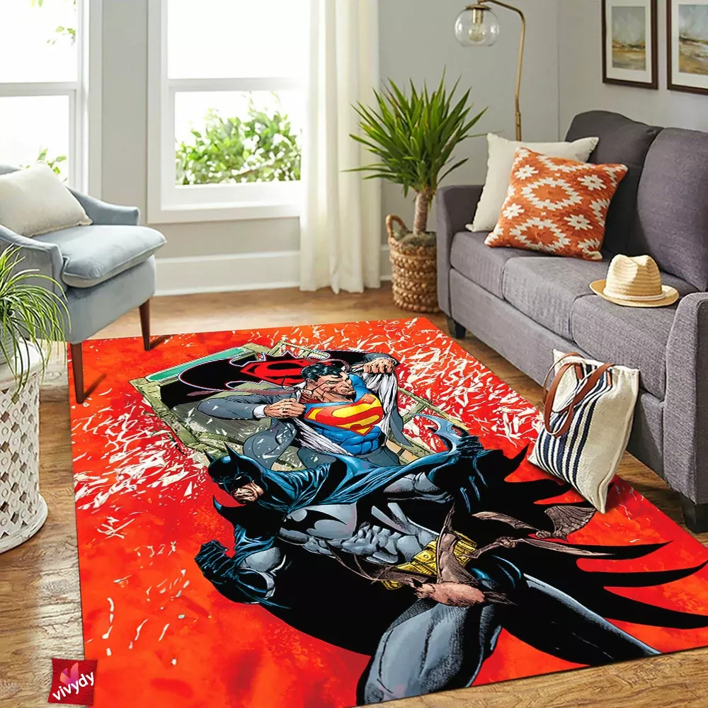 Superman Batman Rectangle Rug