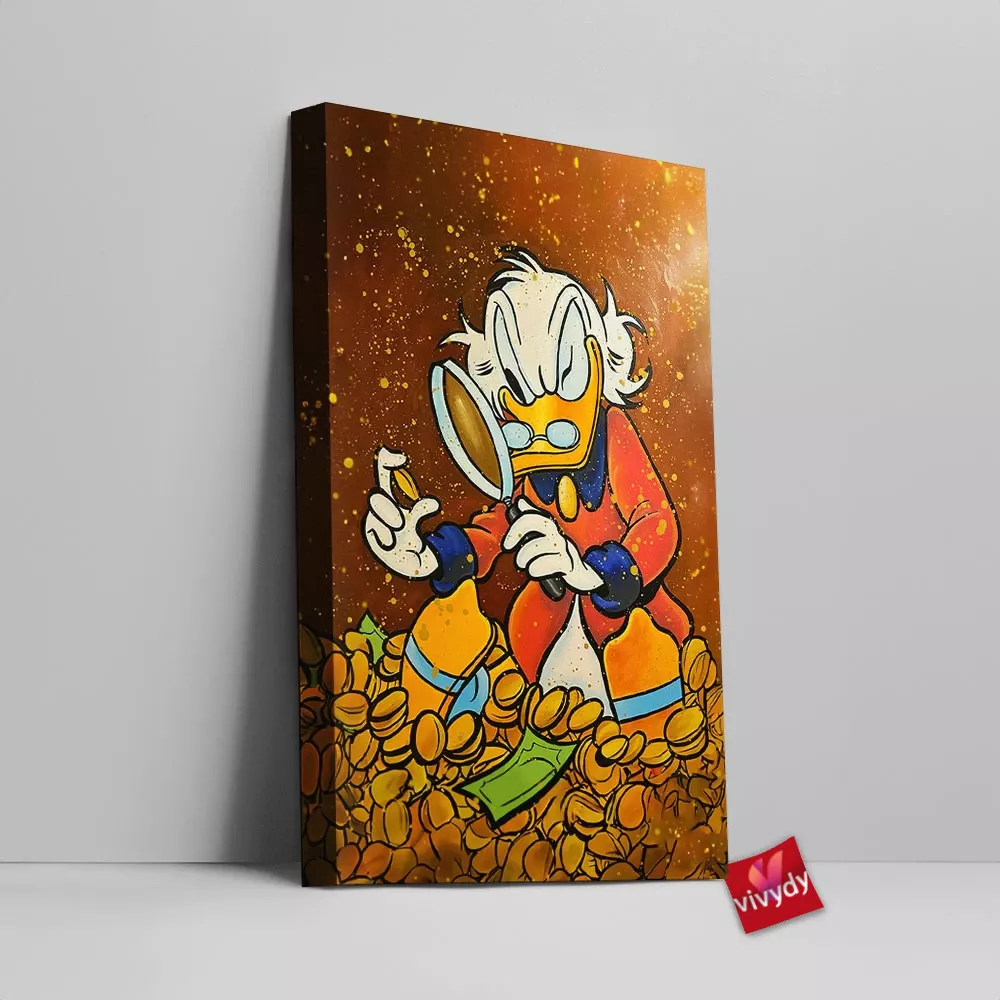 Scrooge McDuck Canvas Wall Art