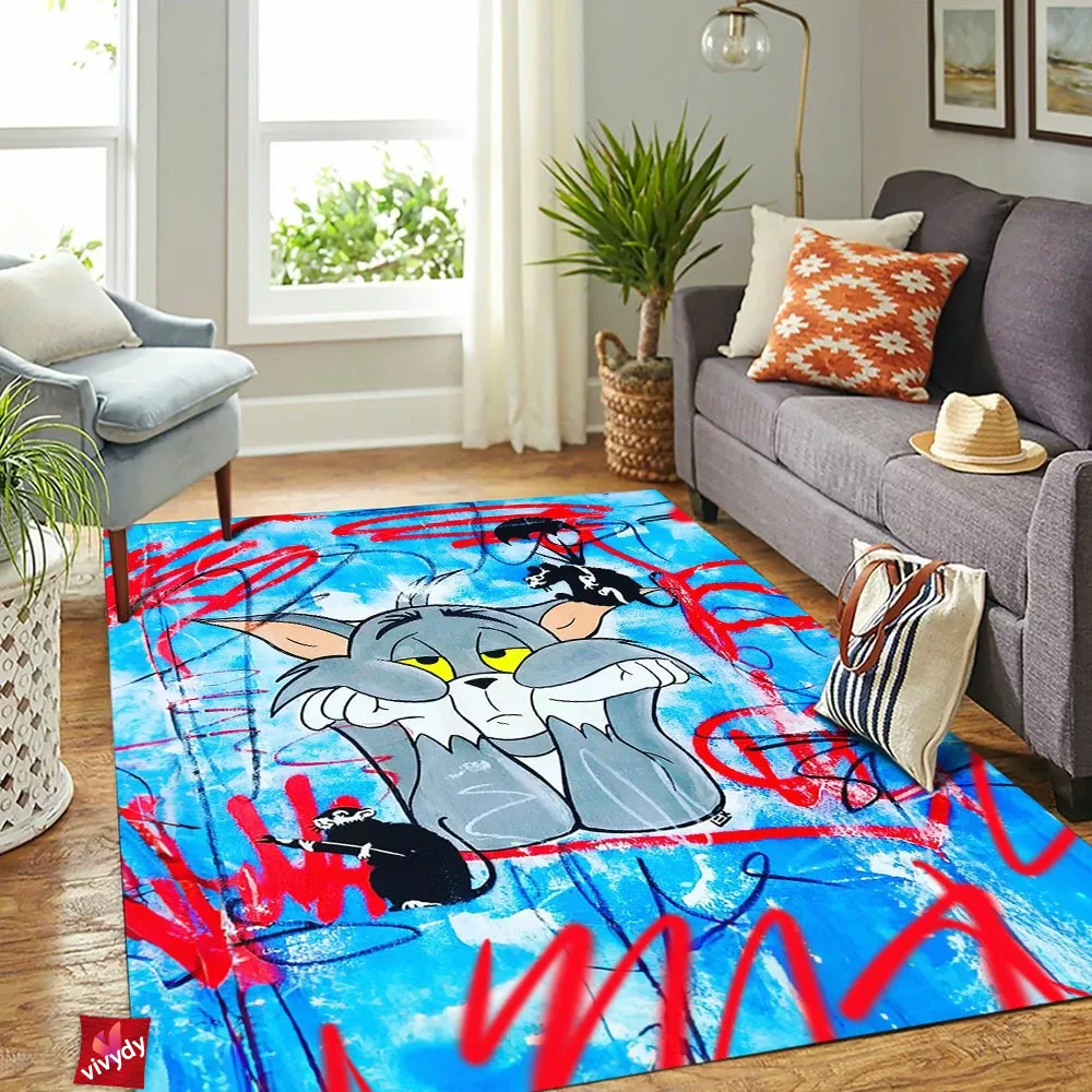 Tom Cat,Meow Rectangle Rug