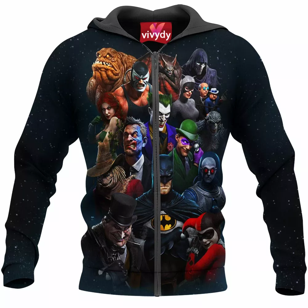 Batman Villain Zip Hoodie