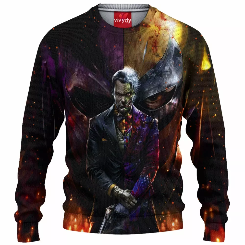 Harvey Dent Two-Face Knitted Sweater