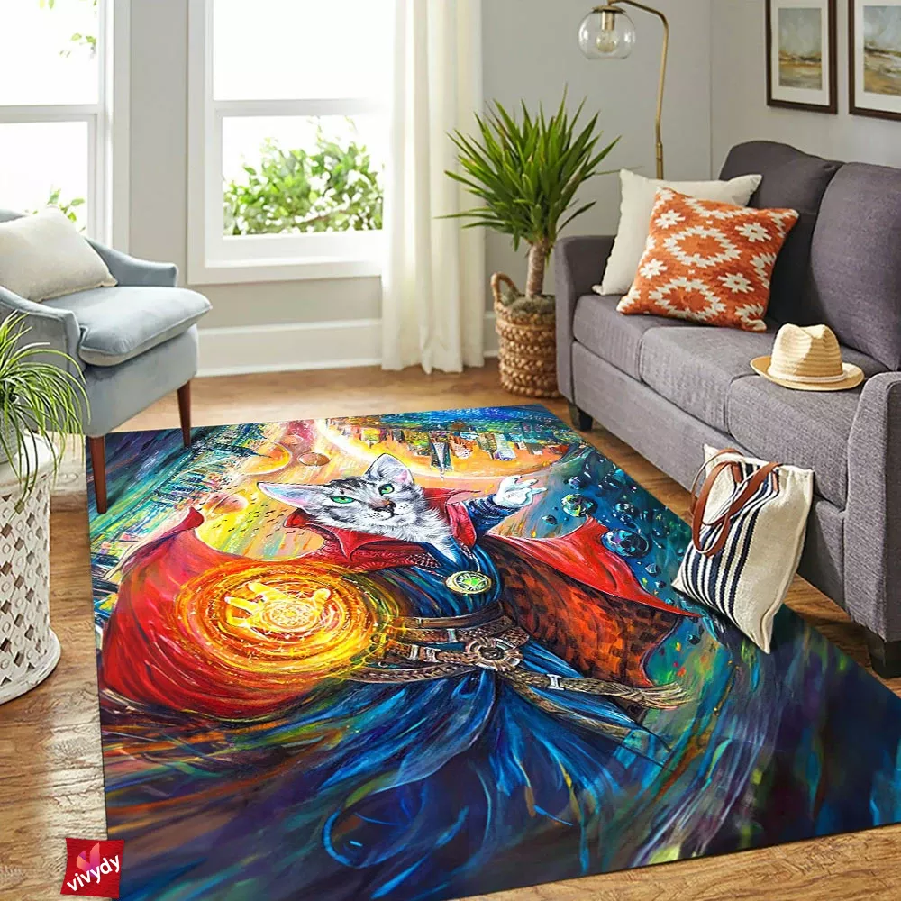 Doctor Stranger Cat Rectangle Rug