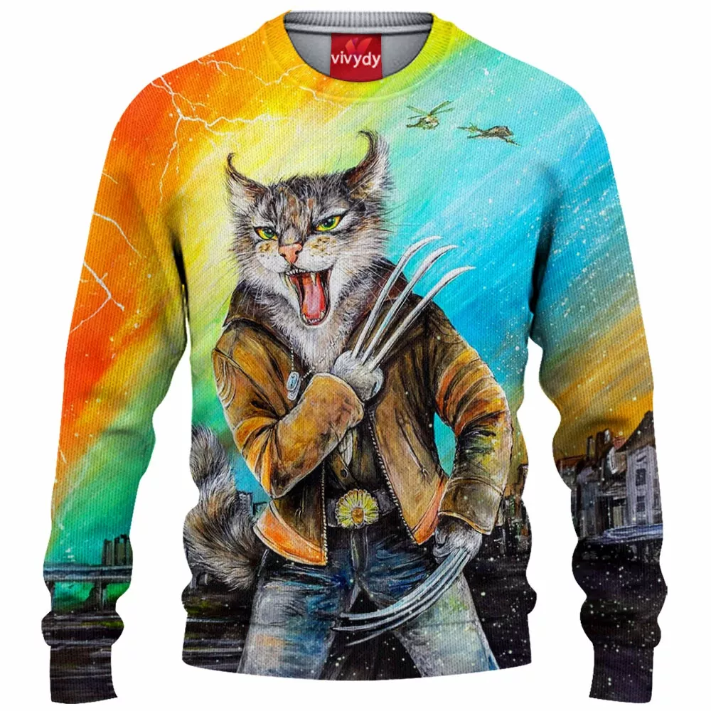 Wolverine Cat Knitted Sweater