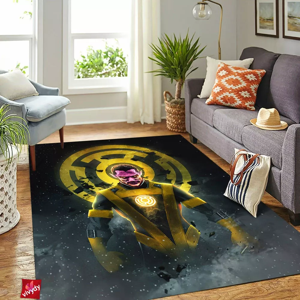 Yellow Lantern Sinestro Rectangle Rug