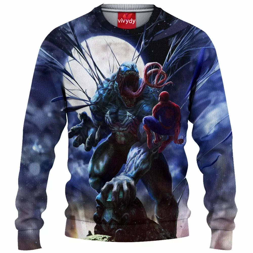 Venom Spider-man Knitted Sweater