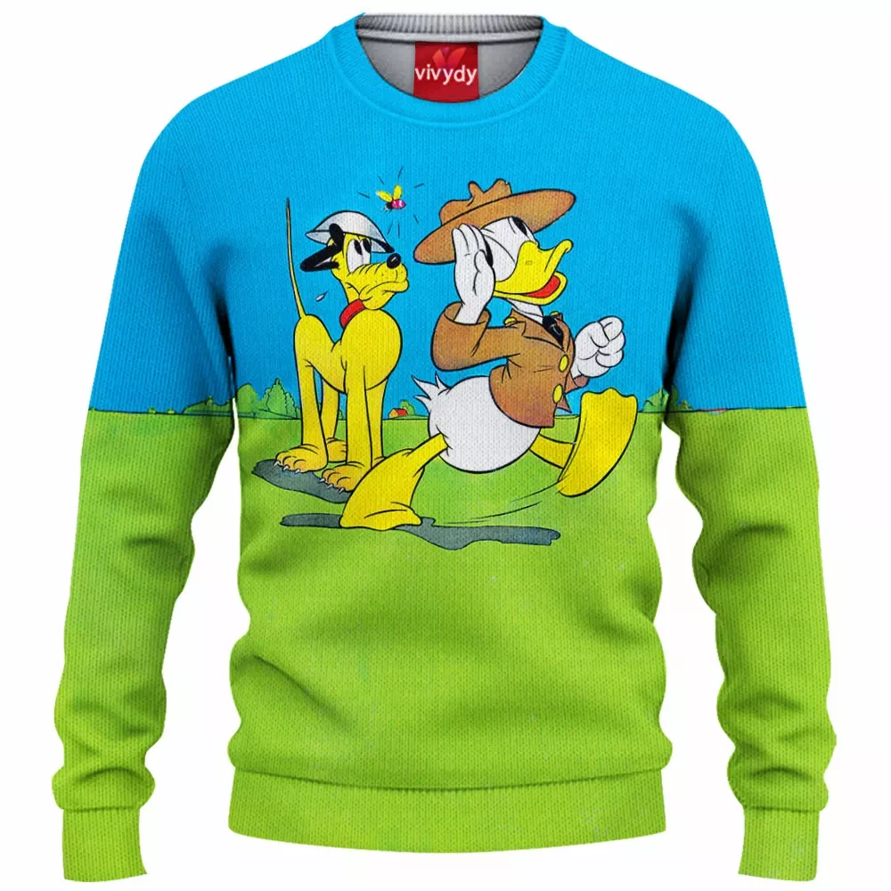 Pluto Donald Duck Knitted Sweater