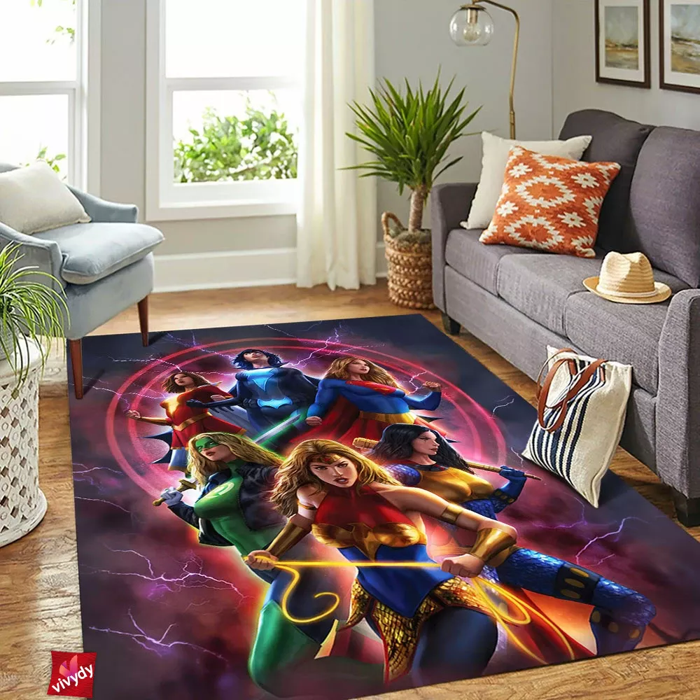 Comic Woman Heros Rectangle Rug