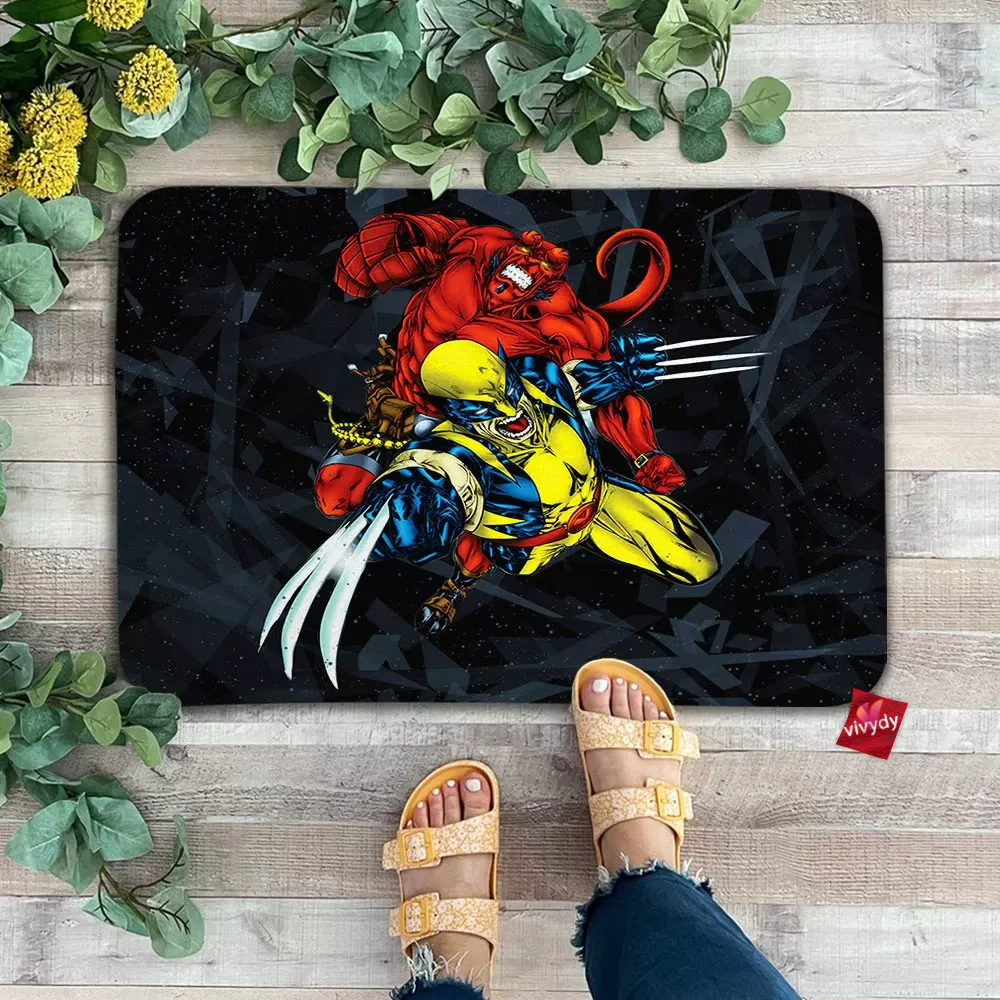 Wolverine Hellboy Doormat