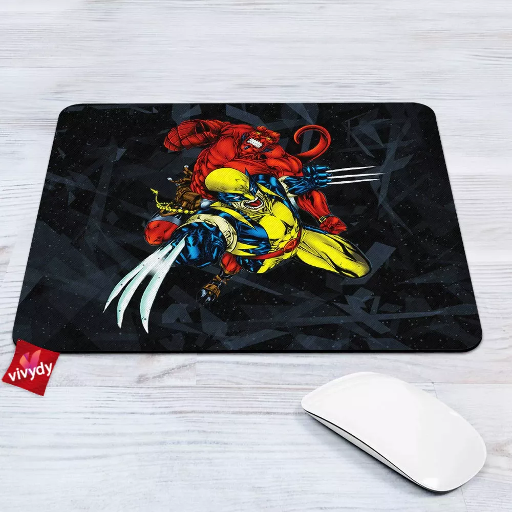 Wolverine Hellboy Mouse Pad