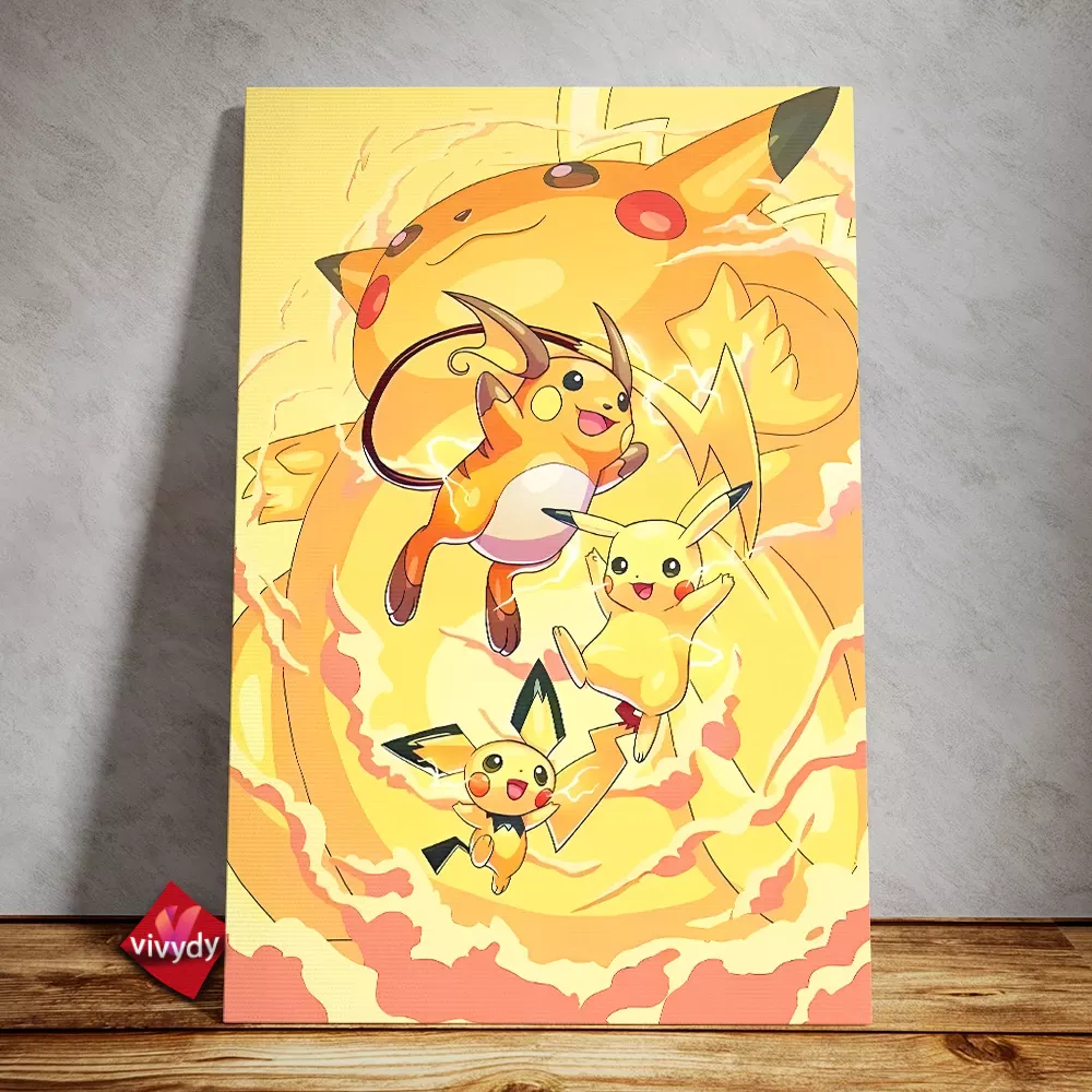 Pokemon Pikachu Canvas Wall Art