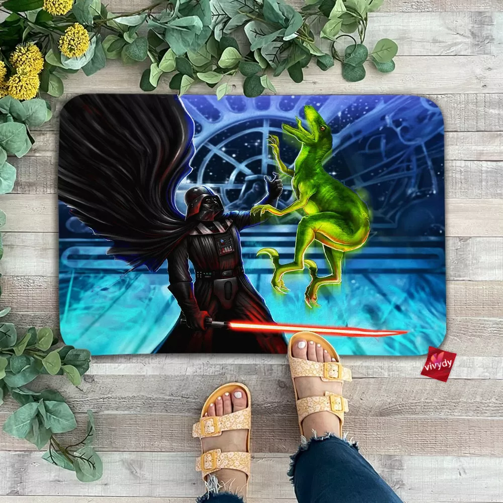 Darth Vader Vs Velociraptor Doormat