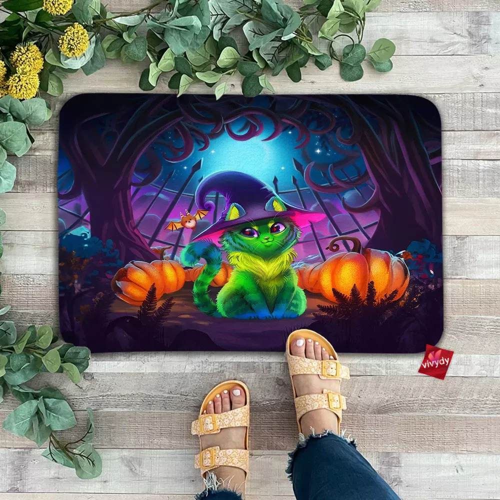 Halloween Kitty Doormat