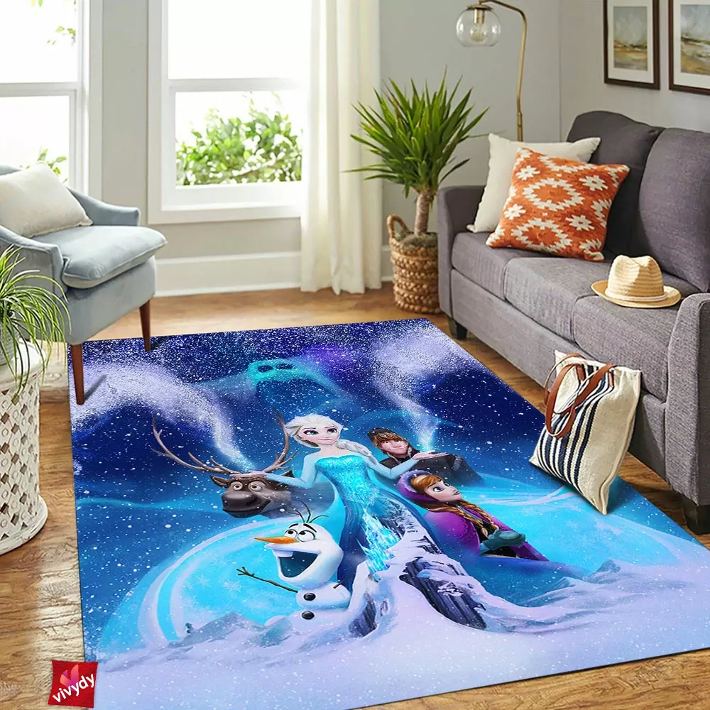 Animated Frozen Rectangle Rug