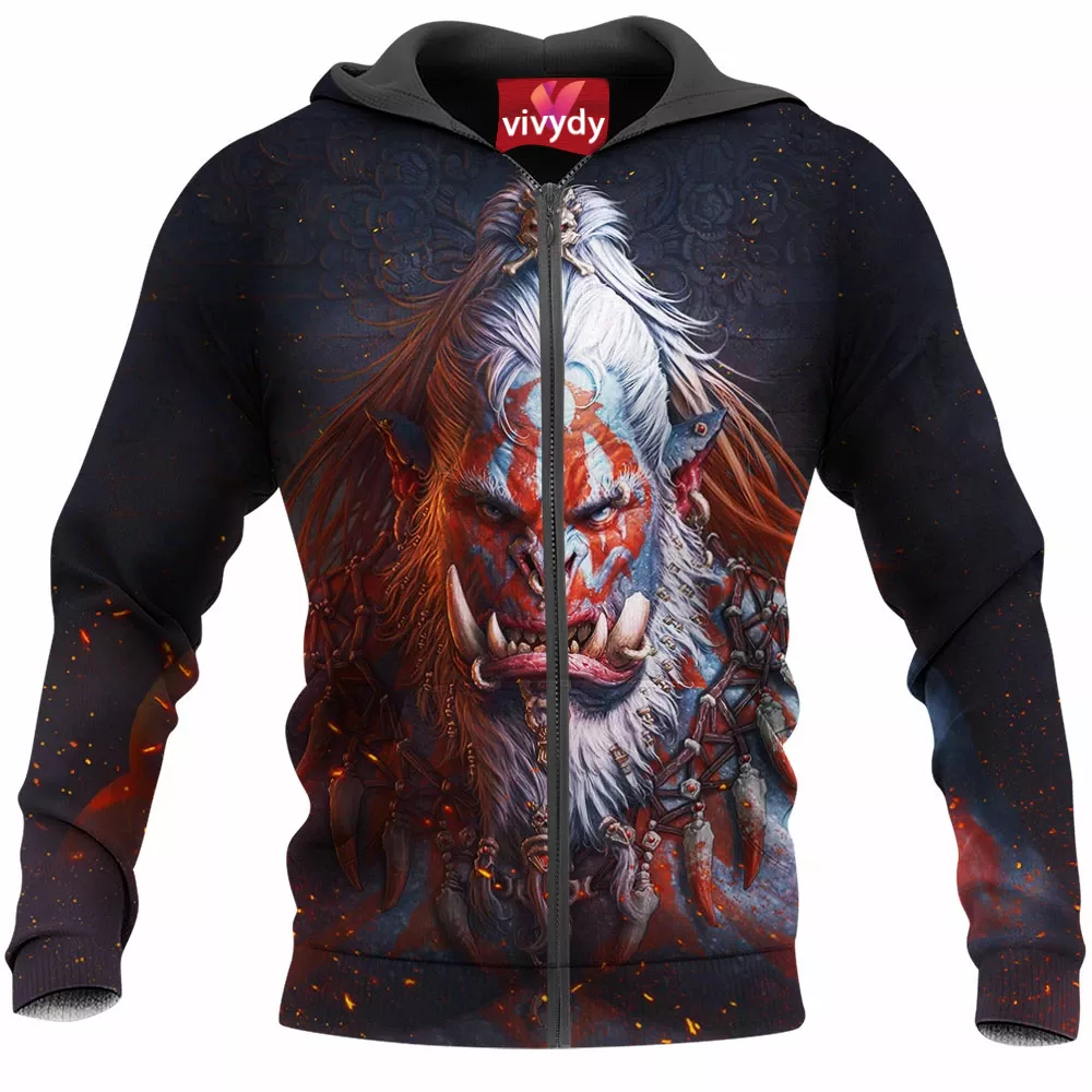 Orc Warcraft Zip Hoodie