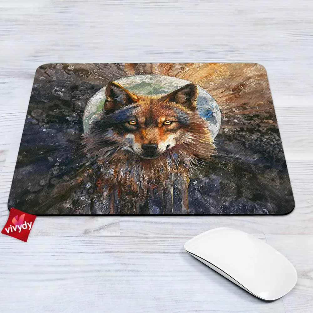 Fullmoon Wolf Mouse Pad