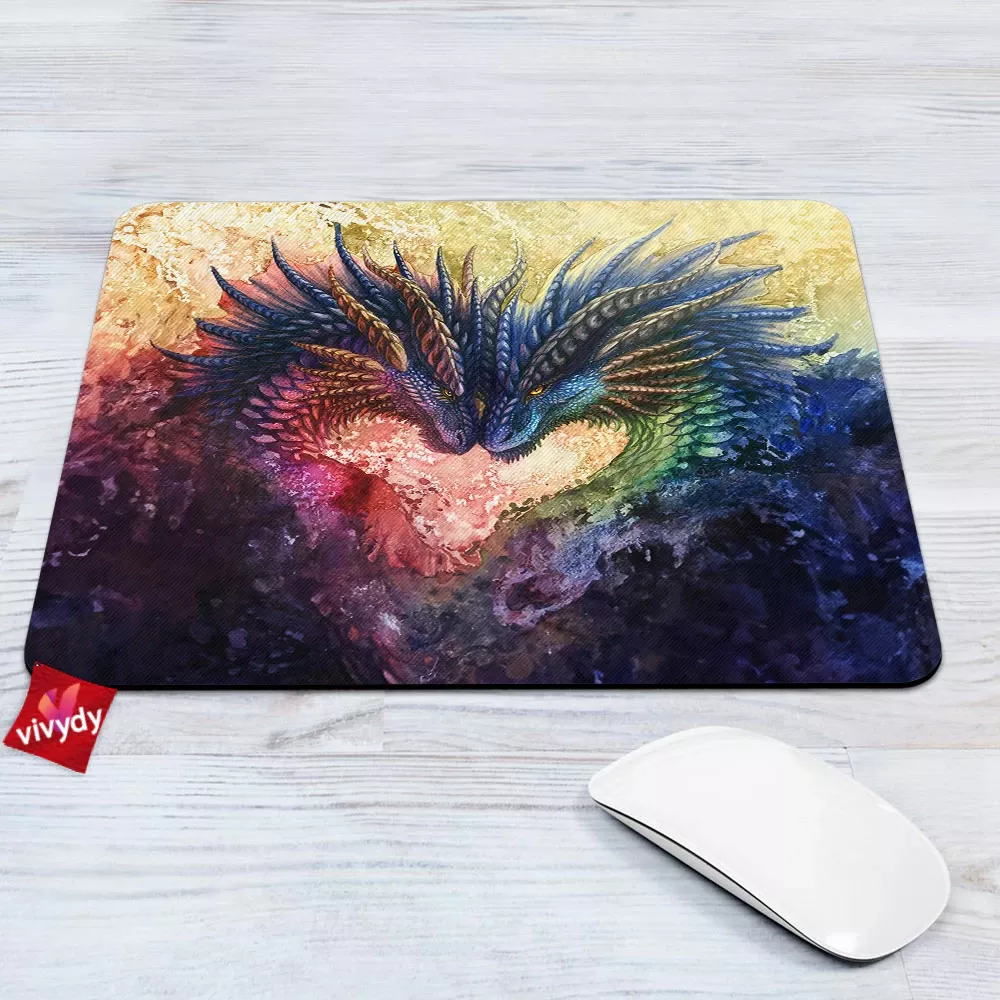 Colorful Dragons Mouse Pad