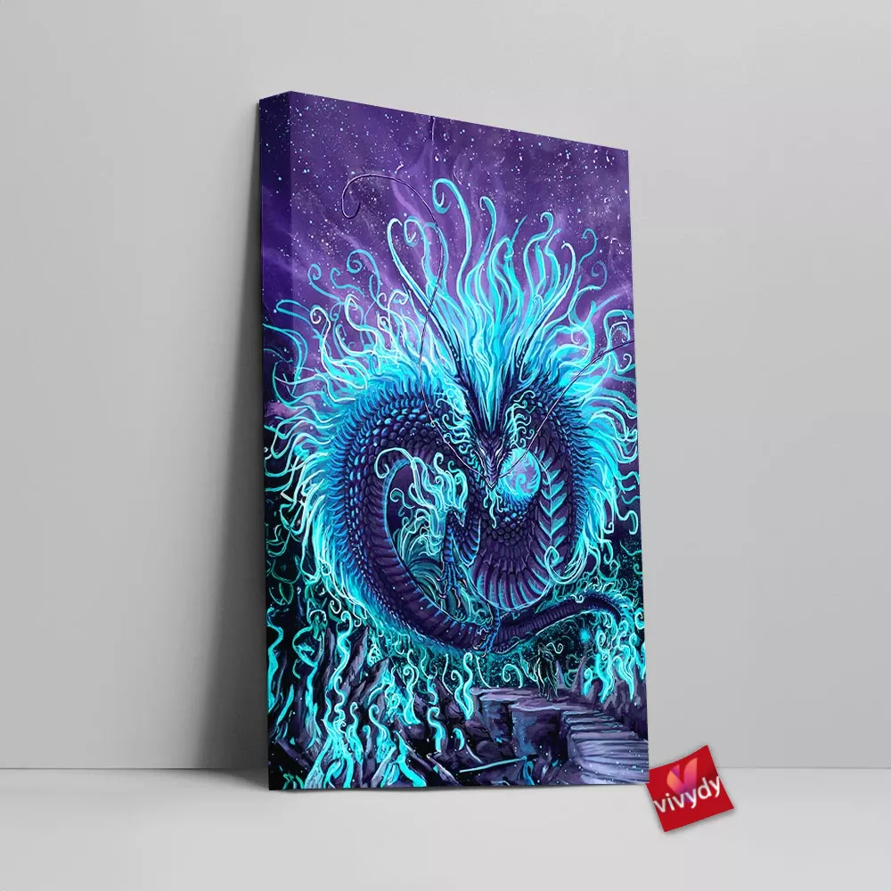 Blue Dragon Canvas Wall Art