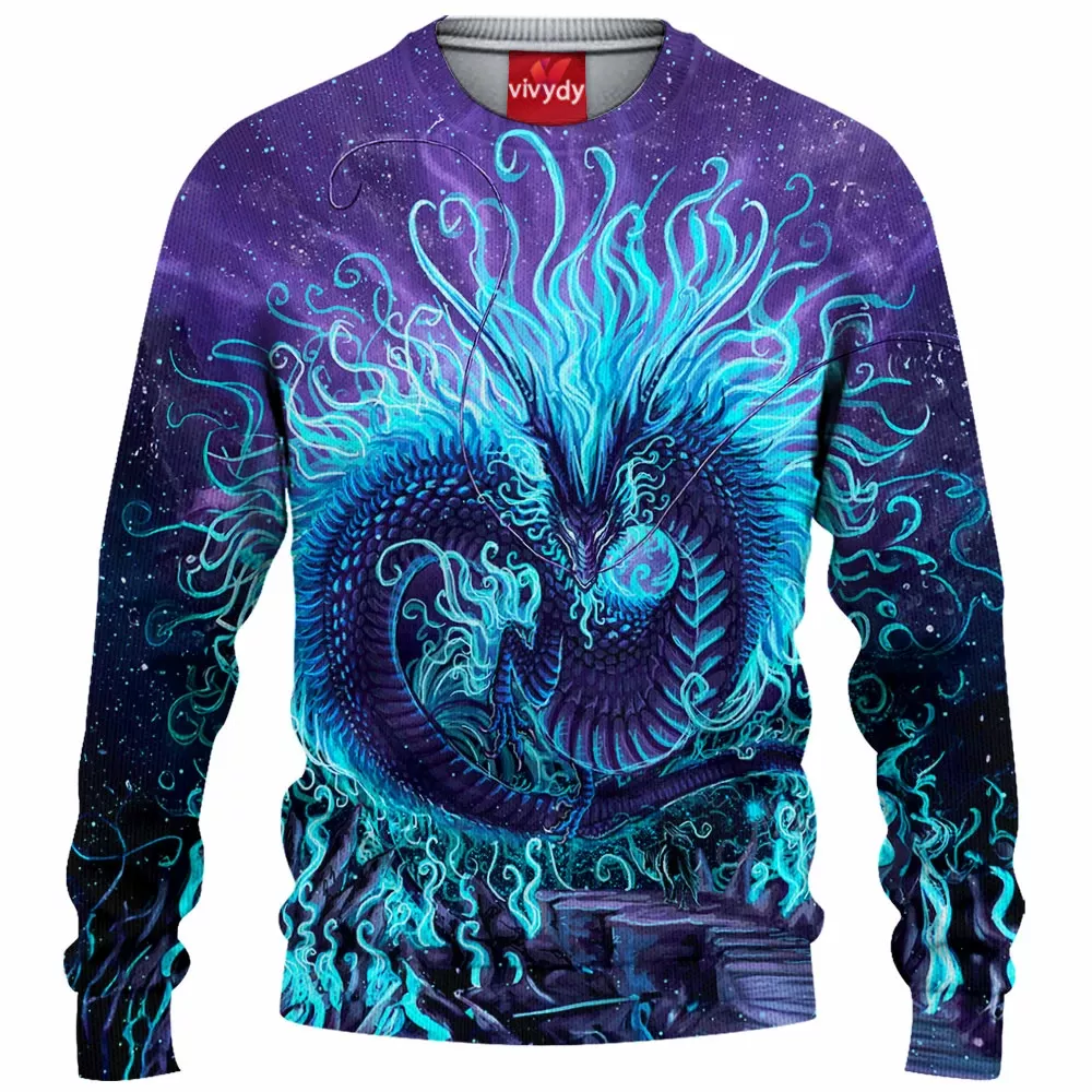 Blue Dragon Knitted Sweater