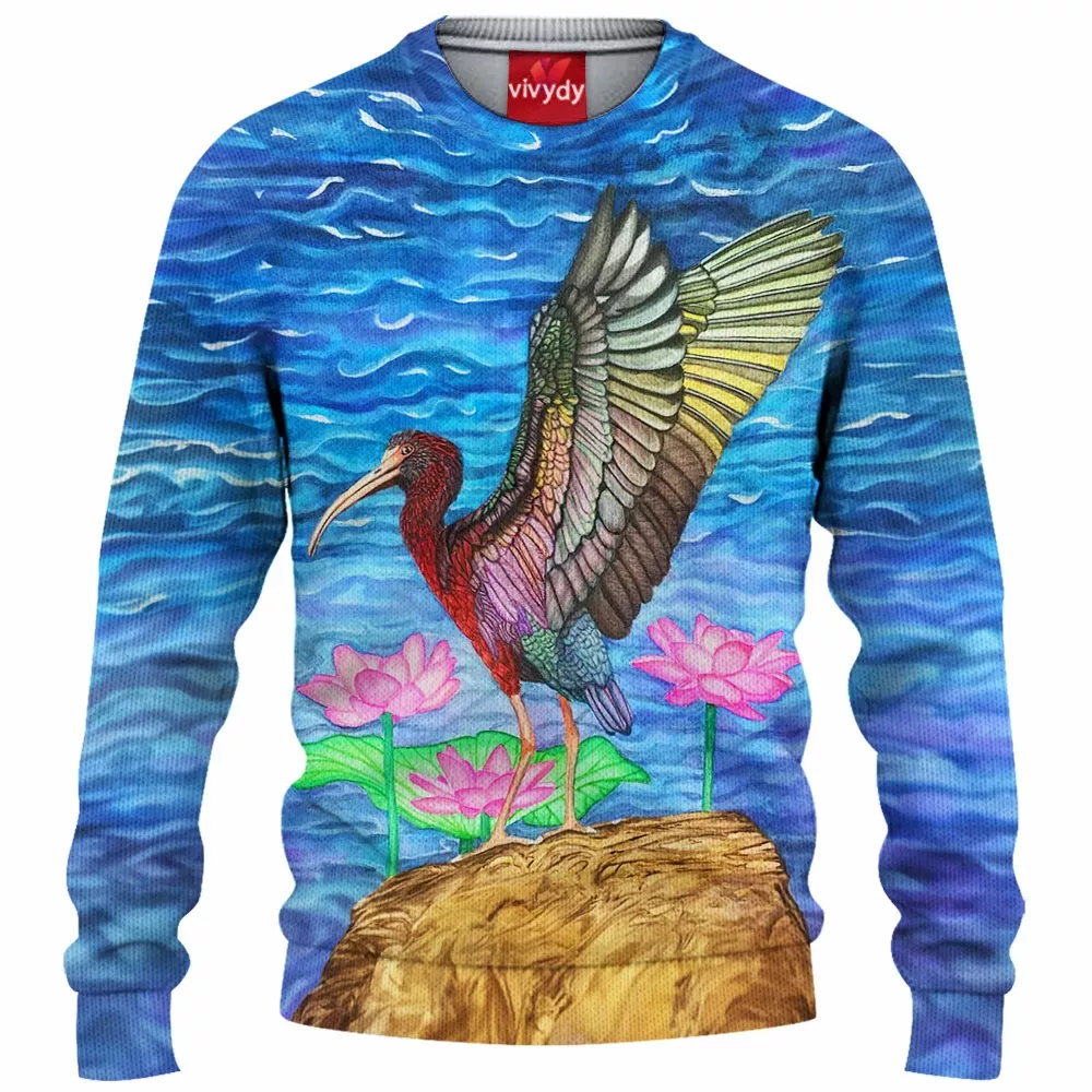 Flower And Bird Knitted Sweater