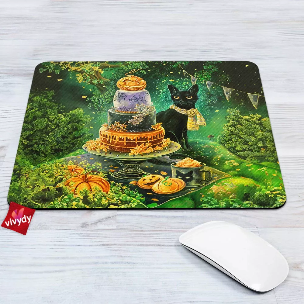 Black Cat Mouse Pad