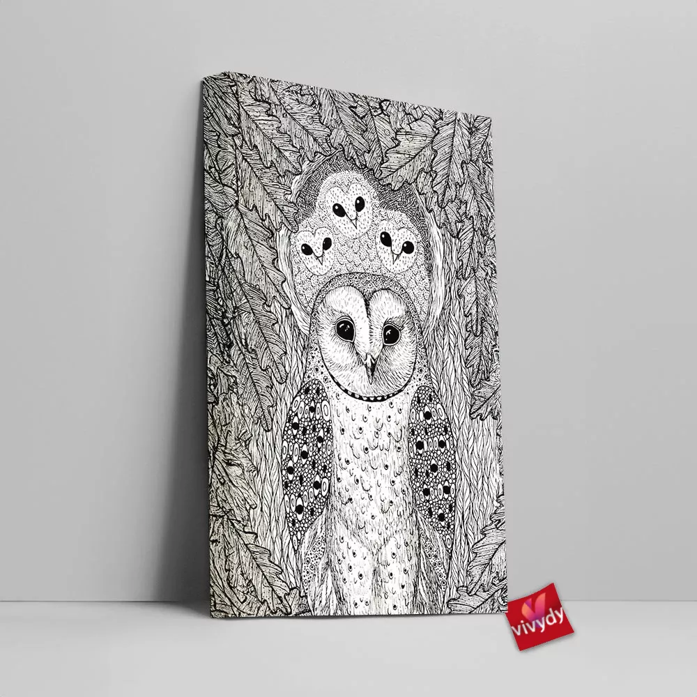 Forest Owl Canvas Wall Art