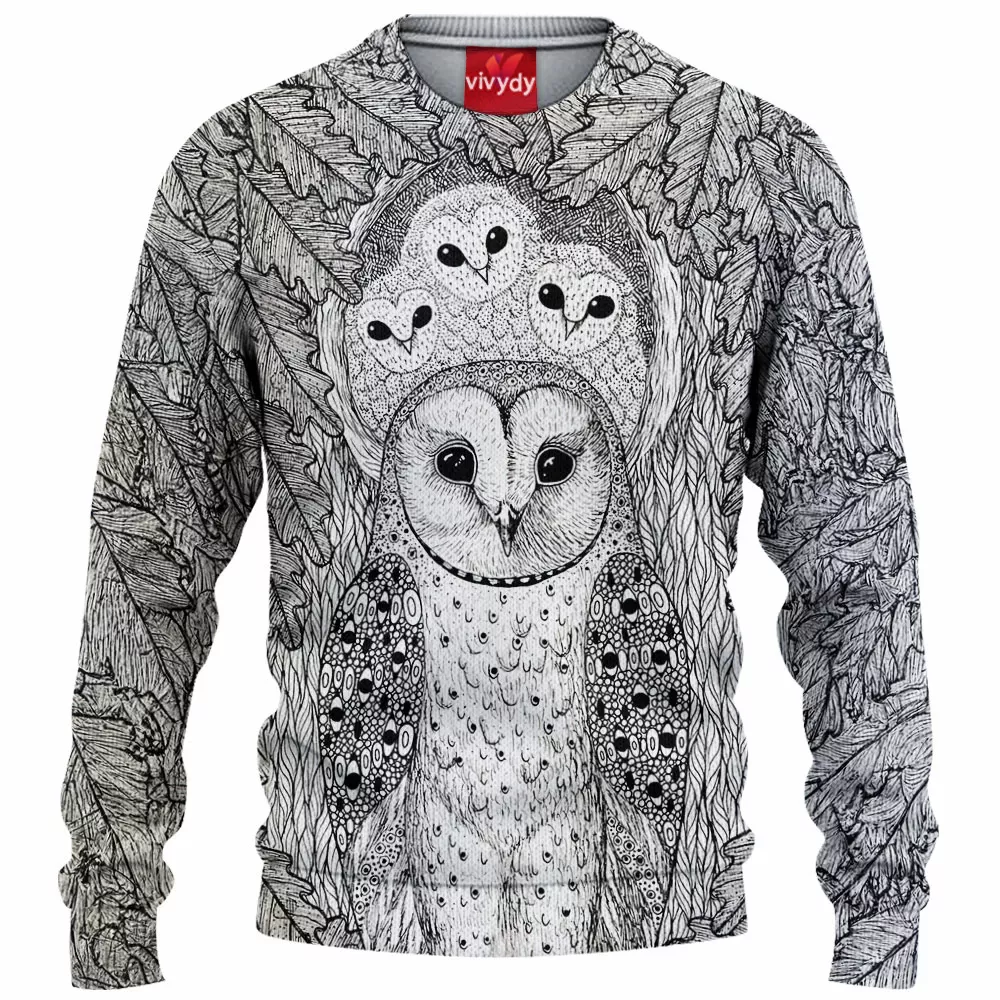 Forest Owl Knitted Sweater