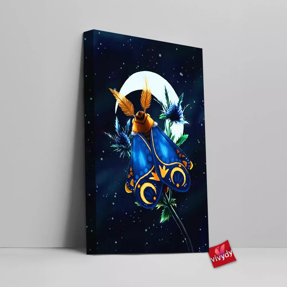 Night Moth Canvas Wall Art