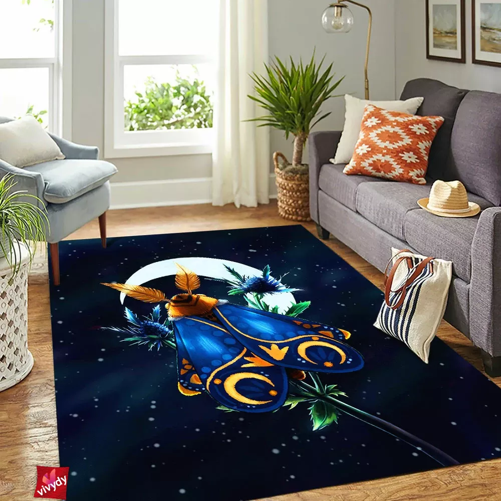 Night Moth Rectangle Rug